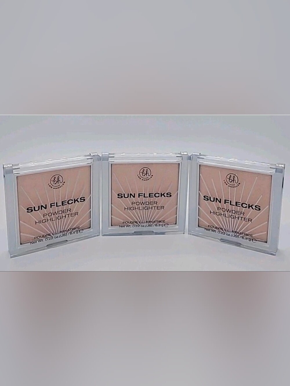 NEW 3x BH Los Angeles Sun Flecks Powder Highlighter Sun Chaser 0.22 oz SEALED